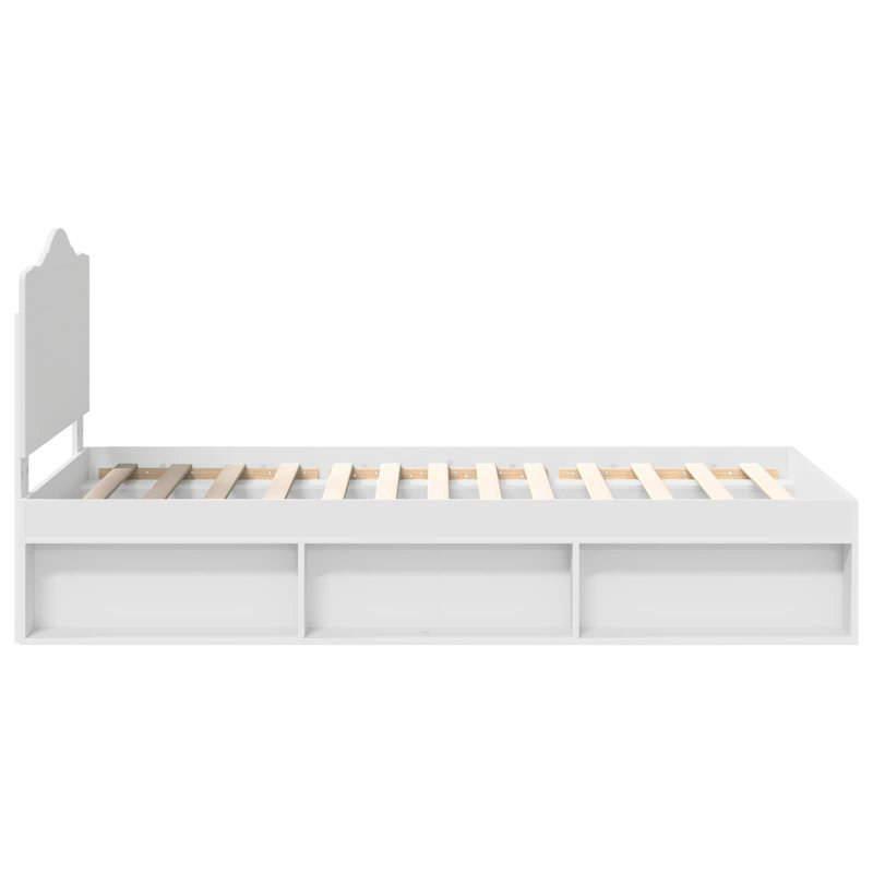 Solid Wood Bed, Small Single (2'6), White