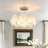 6 - Light Murano Cloud Glass semi - Flush Mount Ceiling Light