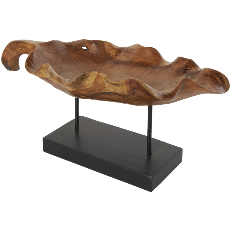 Sculpture marbrée en bois de teck Margarette