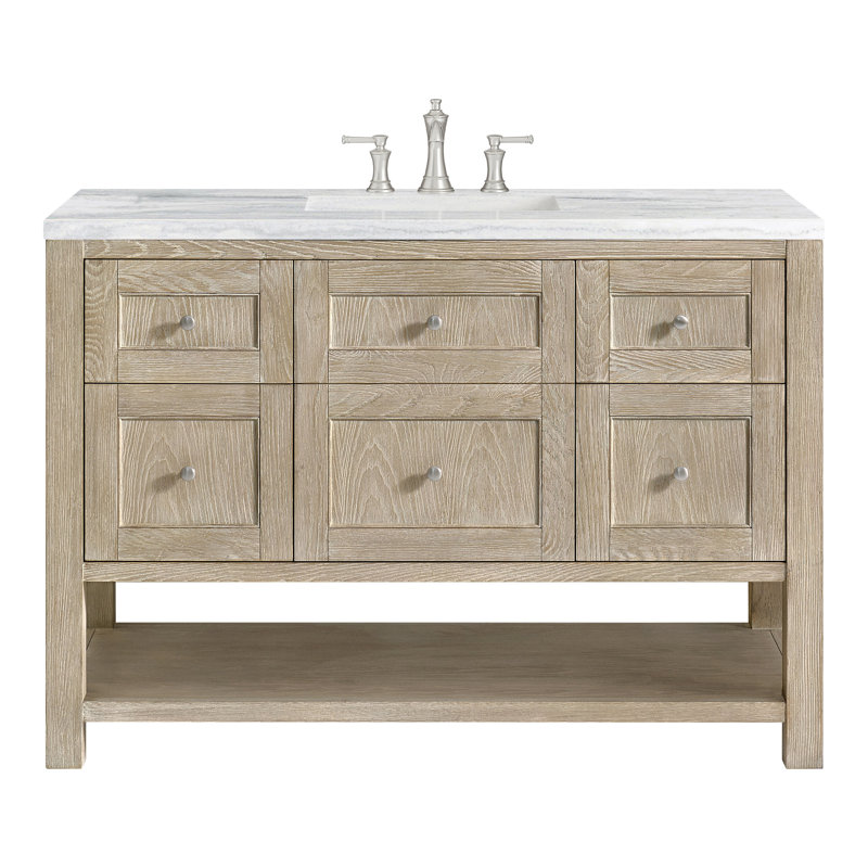Breckenridge 48'' W Single Vanity, 8" Widespread, Lime Delight, Whitewashed Oak