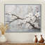 Minimalisme blanc et gris cerisier en fleurs - art mural cerisier en fleurs pour le salon-1231048611-1246885101