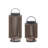 Outdoor Solar Lanterns Patio Decorative Floor Lights Aluminum Braided Rope Lantern with Handle,Brown,15.8 Inches-119745573-119745572