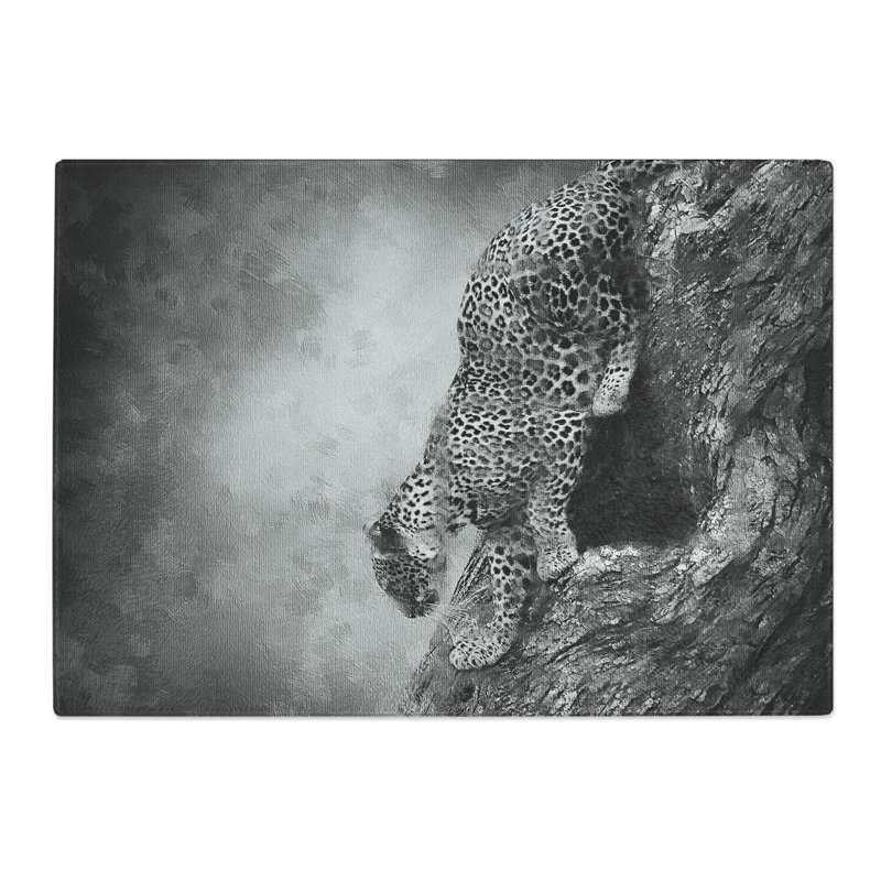 Leopard Vol.5 Painting Chopping Board, 0.4cm H x 20cm W x 28.5cm L