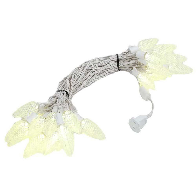 Guirlande de 25 lumières d'extérieur pour l'intérieur 25 pi Speicher, Blanc chaud, Blanc cassé/transparent