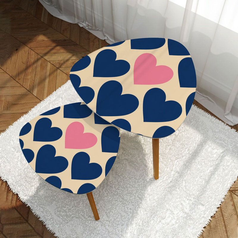Ensemble de 2 tables basses gigognes Triangle