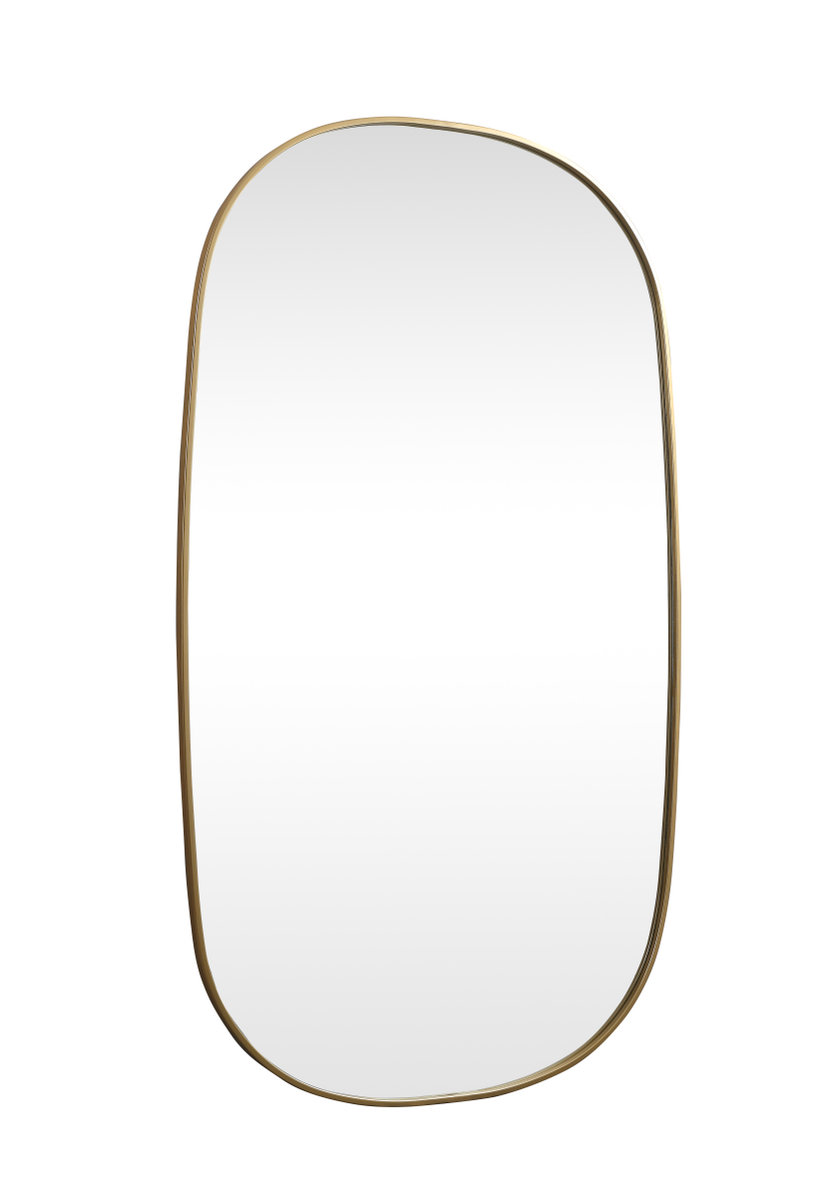 Bertin Metal Oval Wall Mirror, Brass, 60"  x 36" 