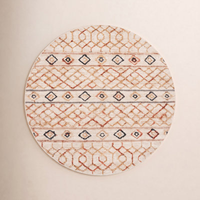 Russo Ivory Black Hand-Woven Geometric Rug