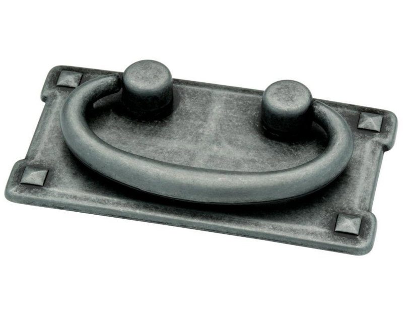 3" Mission Horizontal Bail Pull, Antique Pewter
