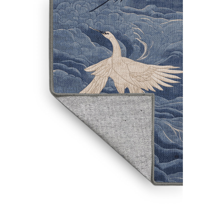 Machine Washable Gray Area Rug, Square 8'