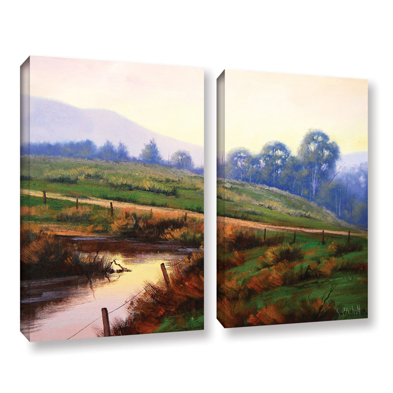 Après-midi lueur - ensemble de 2 reproductions sur toiles tendues, H 18 po x l 24 po x P 2 po