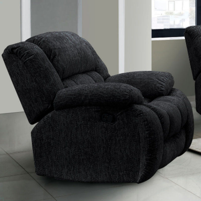 GLIDER RECLINER, Recliner Chair Modern Recliner Sofa, Black