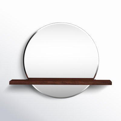 Rose Flat Mirror with Shelves