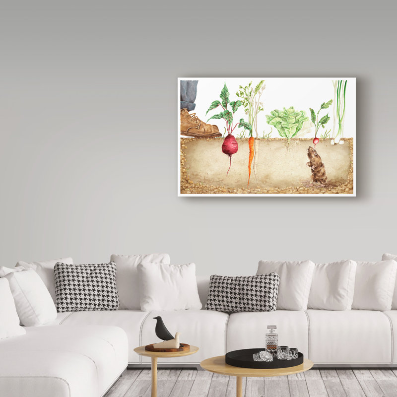'A Secret Life' Acrylic Painting Print on Wrapped Canvas, 12" H x 19" W x 2" D