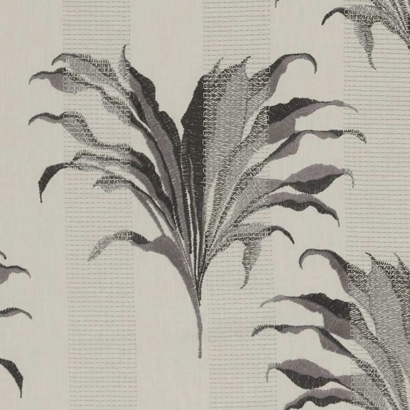 Exotica Palma Fabric, Charcoal