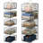 4-Tier Stackable Closet Organizer Shelf Foldable Metal Storage Bins