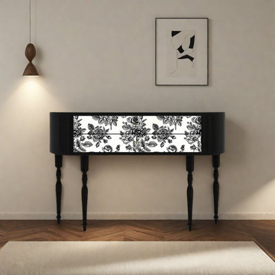 Retro Elegant Console Table with 2 Drawers
