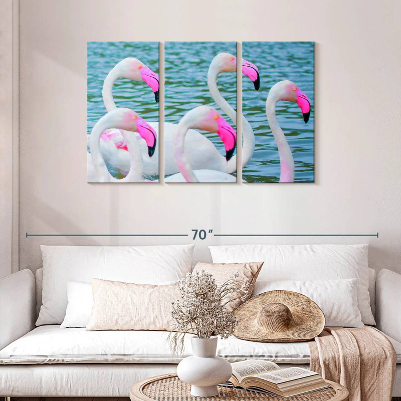 Flamants roses Brampt, H 28 po x l 45 po