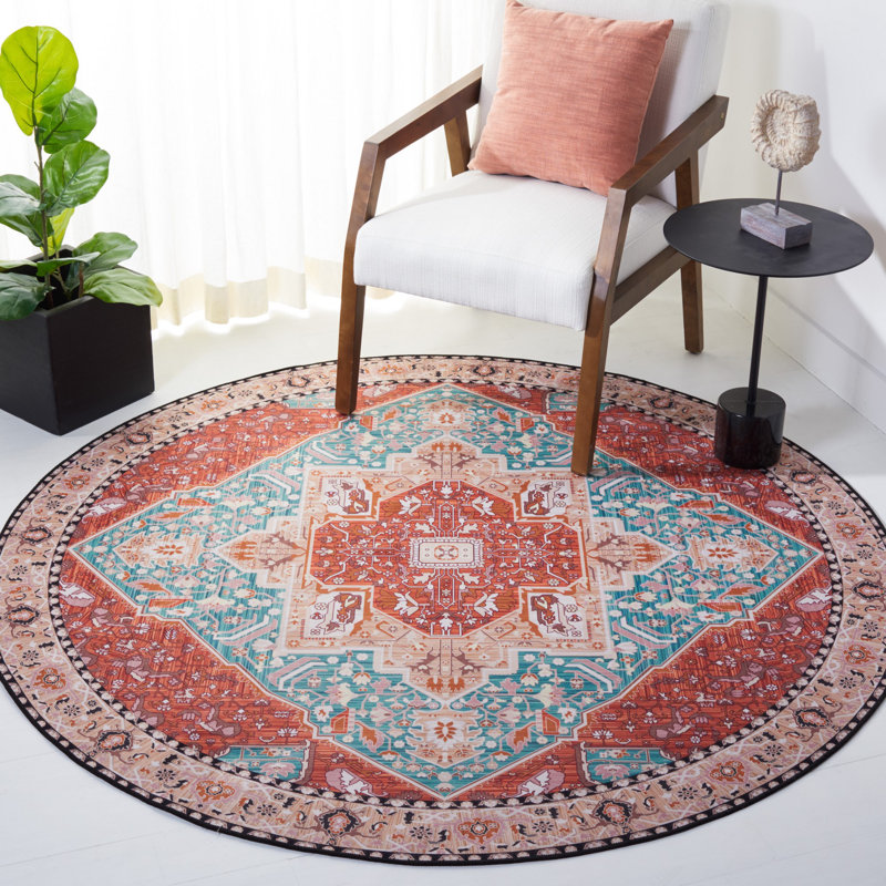 Tucson Performance Machine Washable Oriental Rug, Round 6'