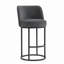 Ensemble de 2 tabourets de bar à hauteur de comptoir, tabourets de bar moderne avec dossier, tabourets de bar rembourrés en tissu de lin pour îlot de cuisine-760769174