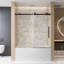 Porte de douche coulissante simple sans cadre-121381981