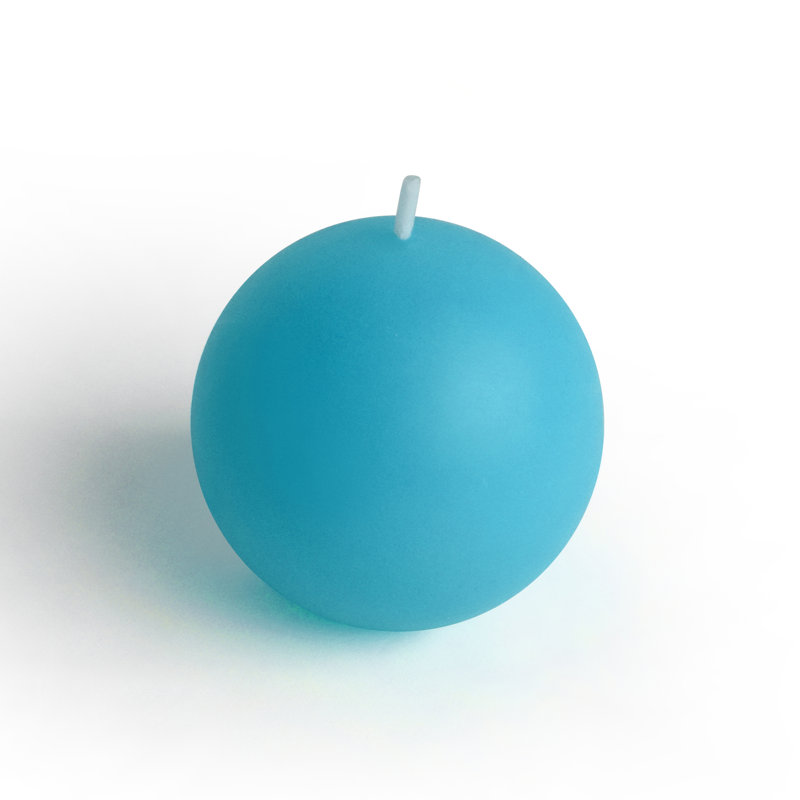 Ball Candle, 3" Diameter, Silver, Set of 26