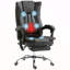 Chaise de bureau en microfibre Vinsetto, chaise d'ordinateur à haut dossier avec massage à 6 points, chaleur, hauteur réglable et repose-pieds rétractable