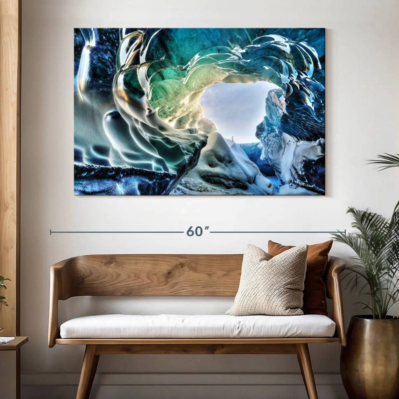 Grotte glaciaire d'Alvord en Islande, H 34 po x l 51 po