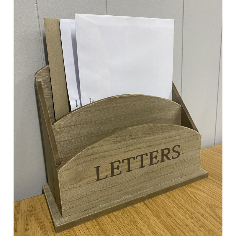 Schank Wood File Organiser, Light Brown