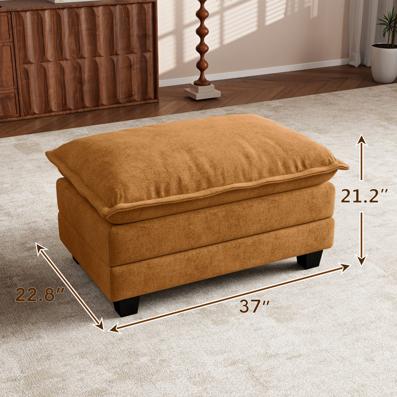 Repose-pieds Maney Malott, ORANGE