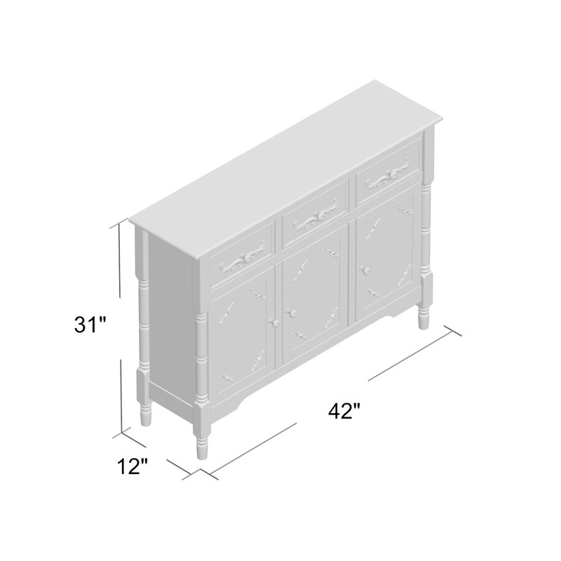Glen Arbour 3 Door Accent Cabinet, Cherry