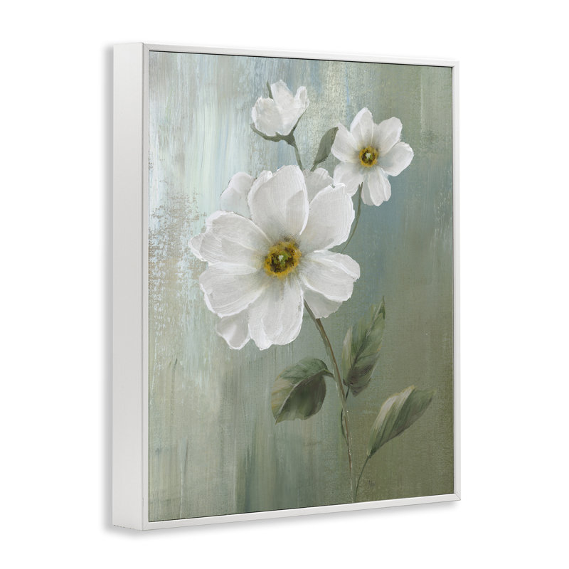 «Blooming Blossoms», estampe numérique par Nan, Estampe numérique encadrée blanc bord de mer, H 30 po x l 24 po