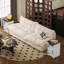 Side Table Set of 2, Nightstand Set with Charging Outlets, White