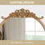 Miroir en bois mouluré avec cadre sculpté en rotin-1668264867