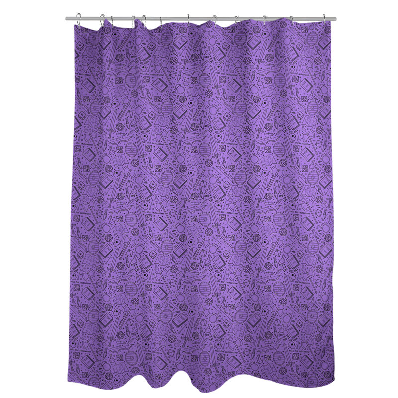 Rideau de douche simple classique RPG, Mauve / Noir