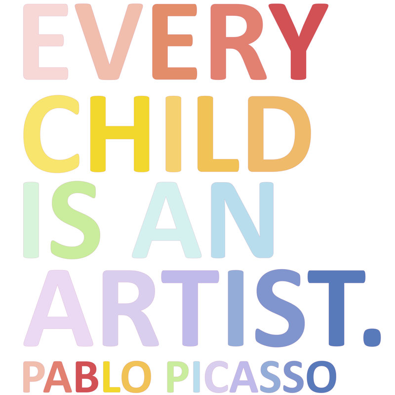 Autocollant mural «Chaque enfant est un artiste»