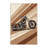 Soft Plush Grozdana Custom Chopper Motorcycle Modern Striped Area Rug in Brown – Beige Binding-1484172278
