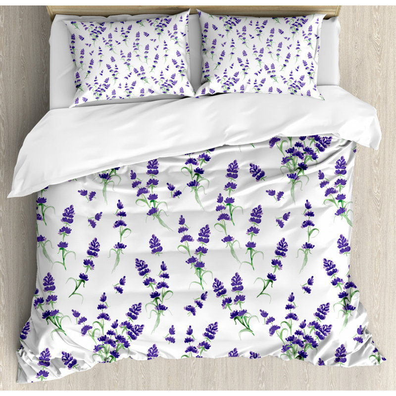 French Country Polyester Floral Duvet Cover, King Duvet Cover + 2 Shams