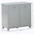 Tilt-Out Laundry Sorter Cabinet, Bathroom Storage Organizer With Two-Compartment Tilt-Out Hamper, Gray-1910098748