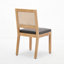 Ensemble de 2 chaises de salle à manger en rotin avec structure en bois franc naturel Farmhouse-1357862594