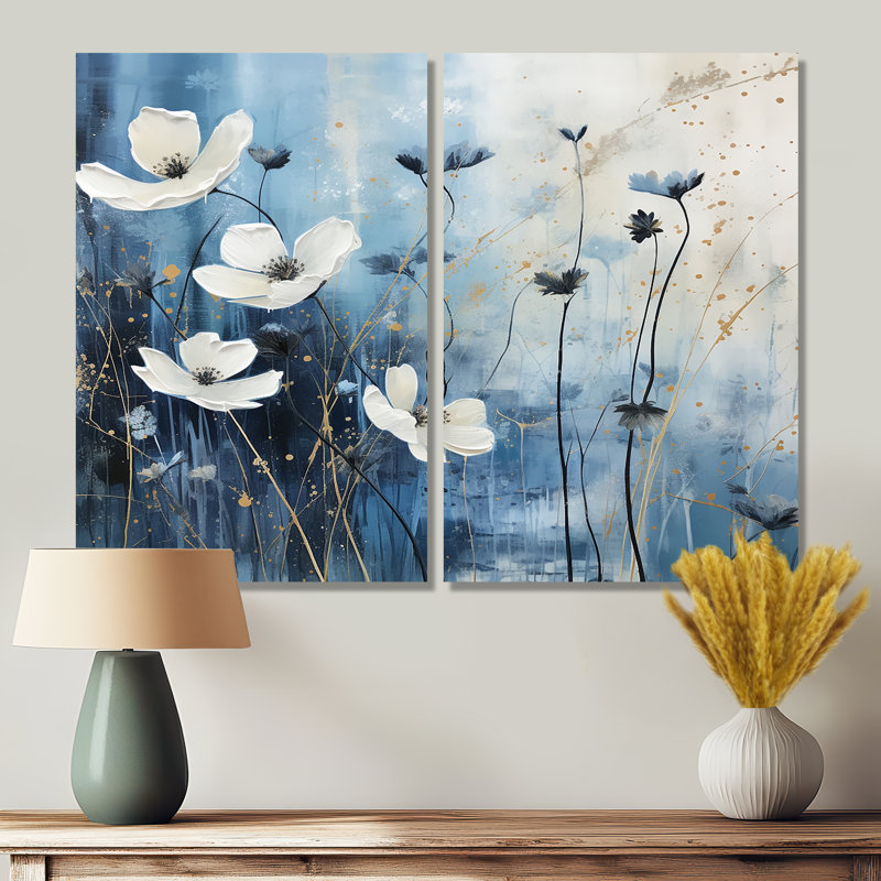 Meig - Art mural fleurs sauvages, H 36 po x l 48 po, Toile tendue, Ne s’applique pas