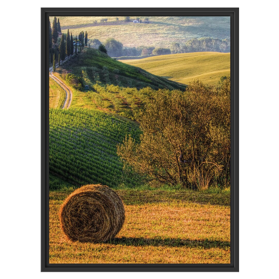 Gerahmtes Poster Italienische Toskana-Landschaft