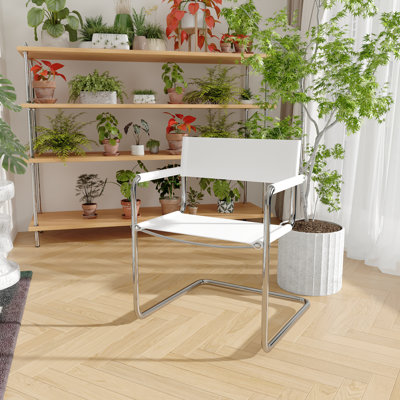 Fauteuil d'appoint en cuir Momei Saddle
