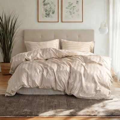 3 Pieces Satin Duvet Cover Set, Wrinkle-Resistant All-Season Comforter Cover Set, Comforter Not Included