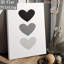 Impression sur toile Calm Minimalist Black Grey Heart - Urban Studio-2036388861