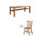 Simple Rectangular Solid Wood Dining Table Sets