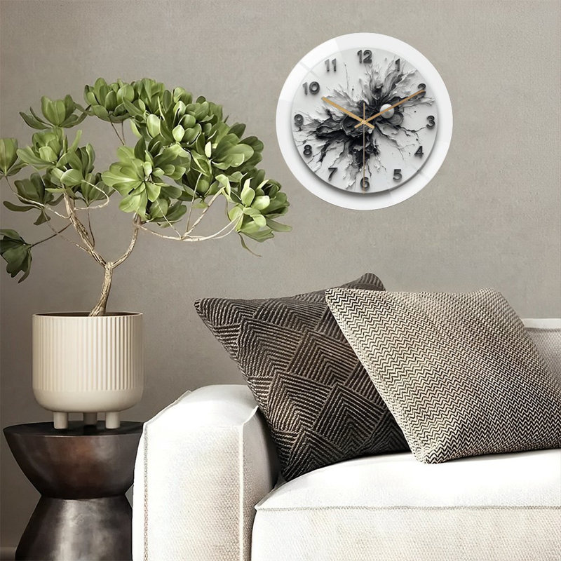 Horloge murale moderne moderne, art décoratif 12 po