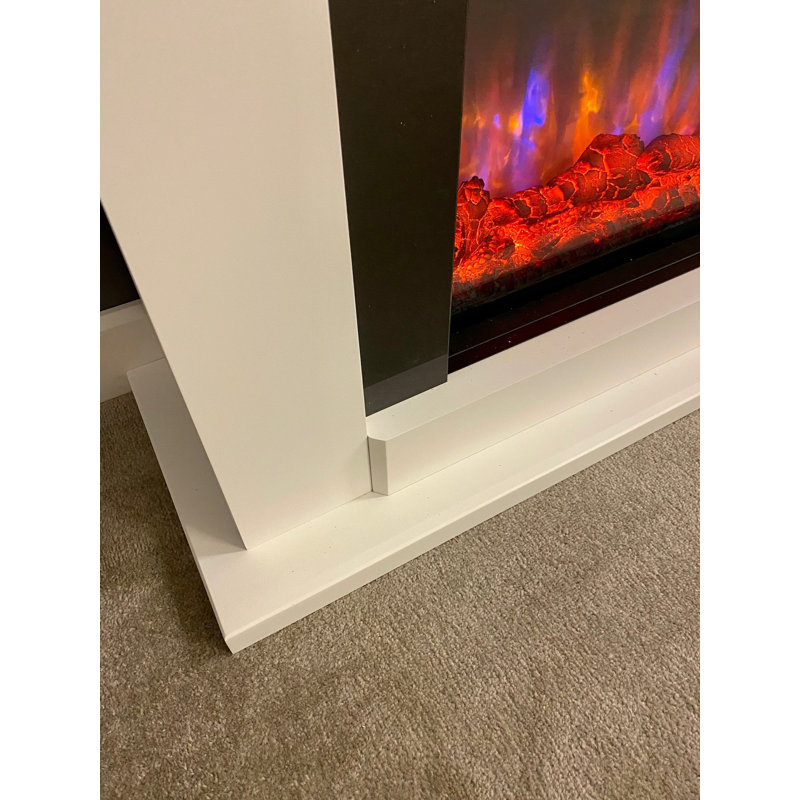 Georgia Suncrest 135.8cm W White Electric Fireplace