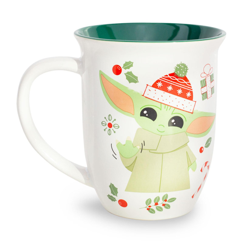 Grande tasse en céramique Star Wars: The Mandalorian Grogu Holiday 16 onces