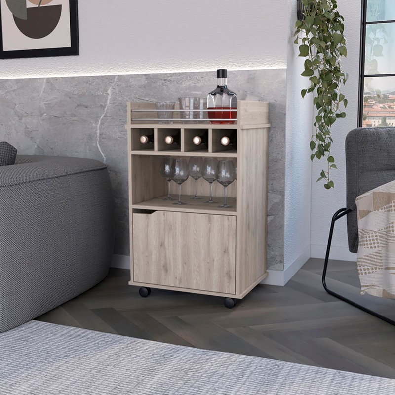 Chariot-bar Kinsley, salon, Beige