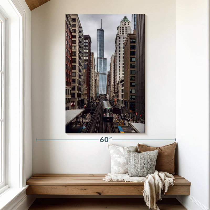 Aime Chicago Train Ride, 51" H x 34" W